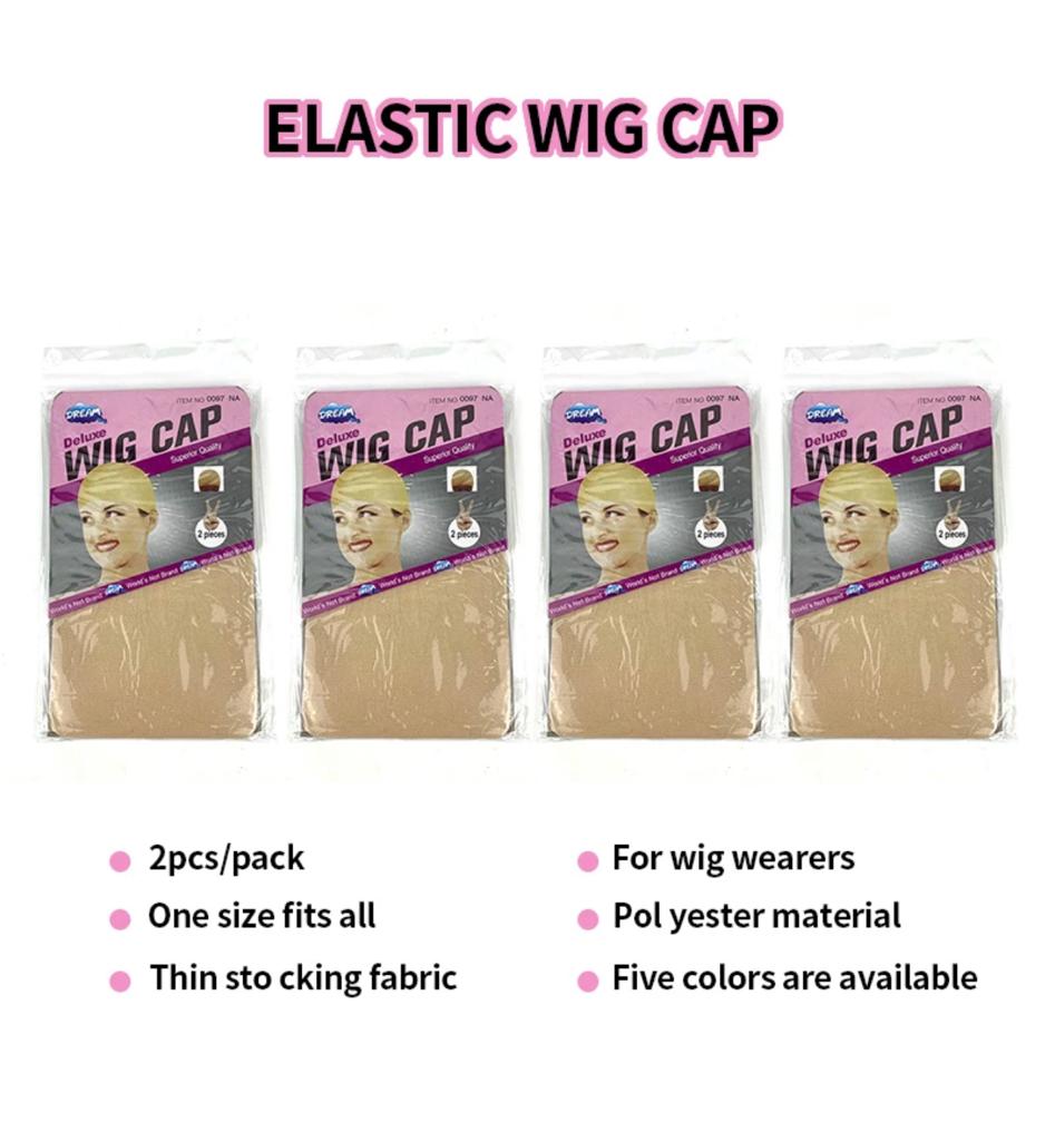 4 pieces Stretchy Stocking close headband frontal stocking wig caps for women (pack of 2)