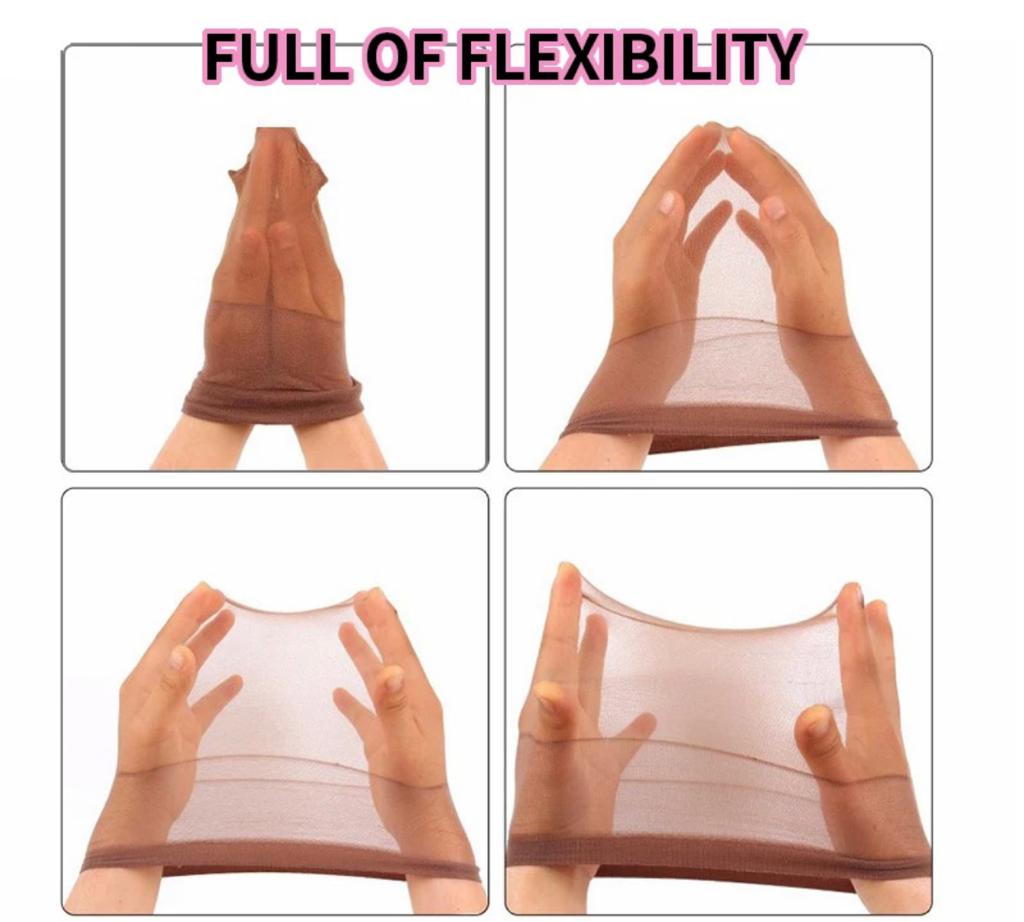 4 pieces Stretchy Stocking close headband frontal stocking wig caps for women (pack of 2)