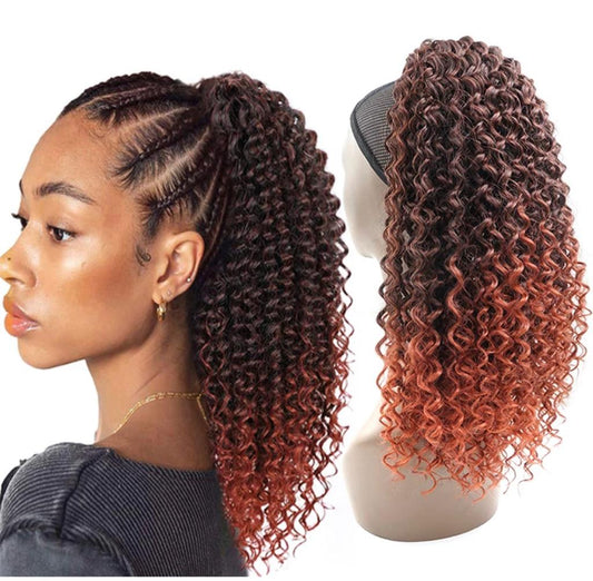 Curly Ponytail Afro Kinky Curly Drawstring Ponytail Synthetic Hair Extension Clip in Hair Pieces wig Ponytail