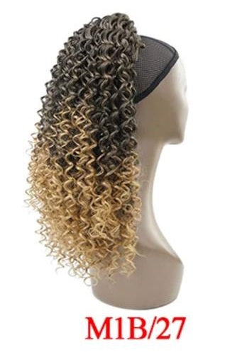 Curly Ponytail Afro Kinky Curly Drawstring Ponytail Synthetic Hair Extension Clip in Hair Pieces wig Ponytail