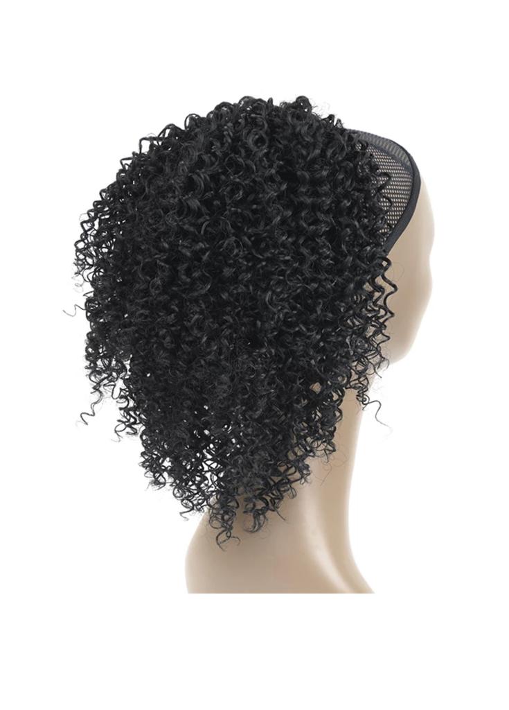8-inch Afro Kinky Curly ponytail synthetic Hair for Women Wrap-Around Drawstring ponytail