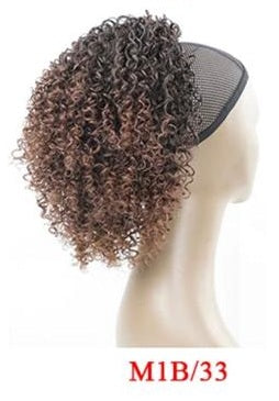 8-inch Afro Kinky Curly ponytail synthetic Hair for Women Wrap-Around Drawstring ponytail