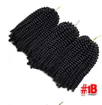 (3 pack) 8inch 110g 30strands/pc Fluffy Spring Twist Crochet Hair Braiding