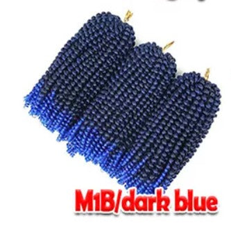 (3 pack) 8inch 110g 30strands/pc Fluffy Spring Twist Crochet Hair Braiding