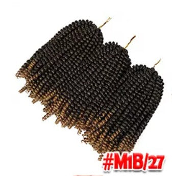 (3 pack) 8inch 110g 30strands/pc Fluffy Spring Twist Crochet Hair Braiding
