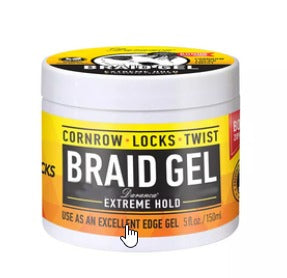 Braid Gel | Extreme Hold, Smooths & Tames Frizz | No Flaking or Drying | High Shine, Long Lasting for Braids, Locks, Twists, Cornrows |