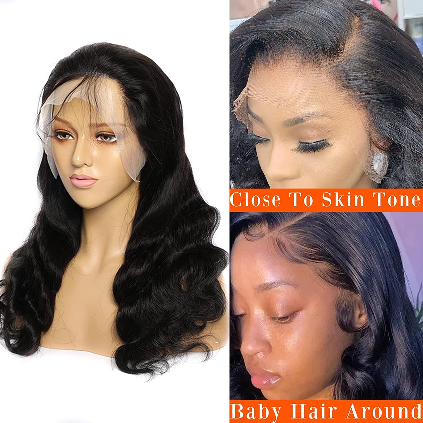 Body Wave Lace Front Wigs Human Hair- 13x4 HD Lace Frontal Wig 250% Density