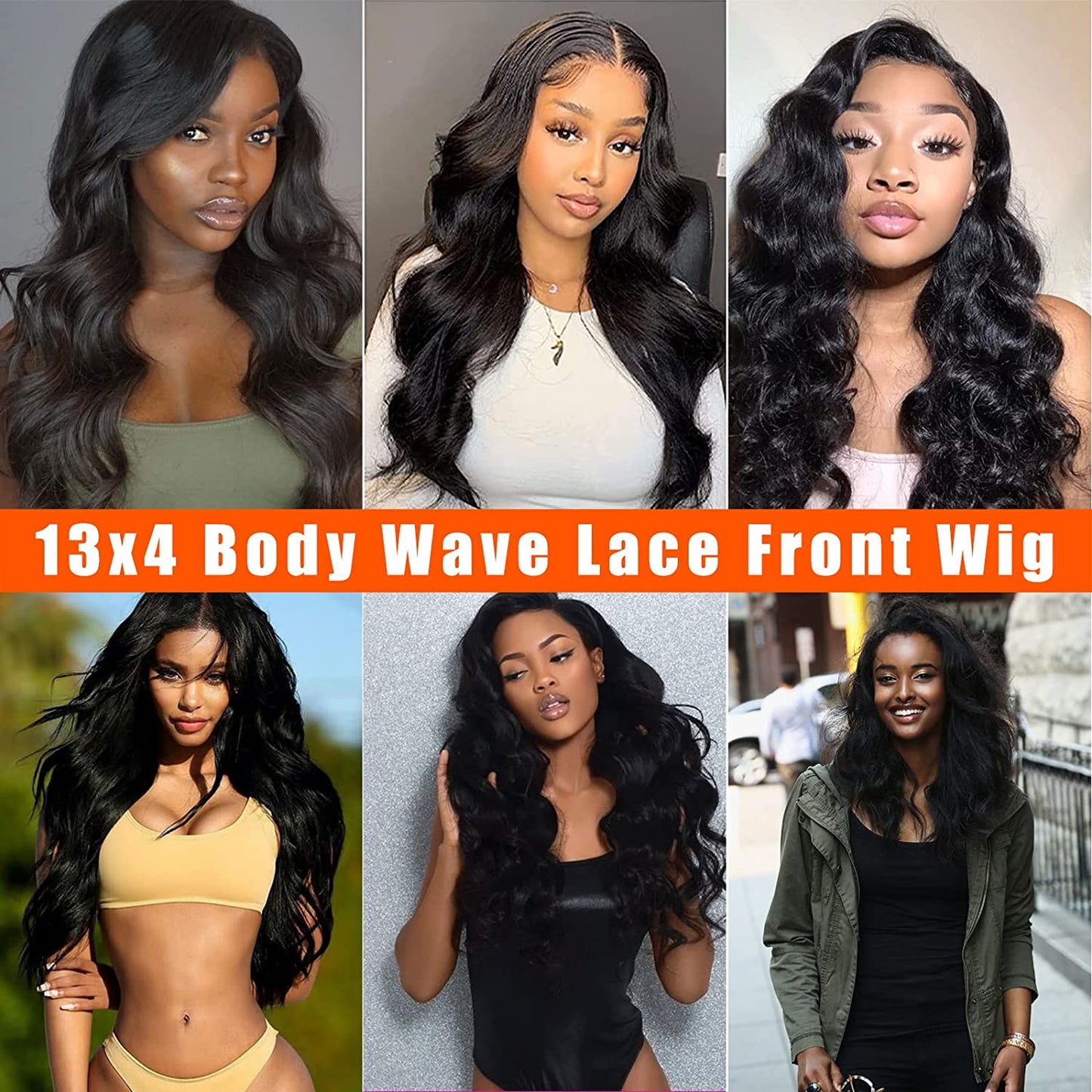 Body Wave Lace Front Wigs Human Hair- 13x4 HD Lace Frontal Wig 250% Density