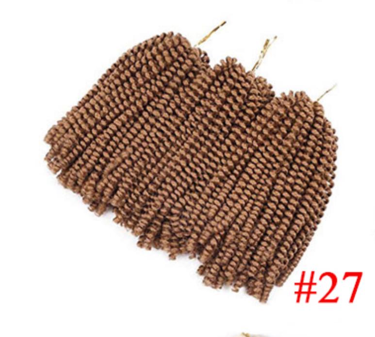 (3 pack) 8inch 110g 30strands/pc Fluffy Spring Twist Crochet Hair Braiding
