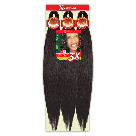 X-PRESSION 3X Pre-Stretched Braid 52 inches (3-pack, 1B)