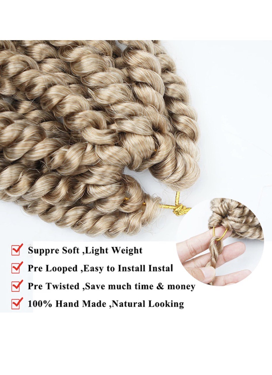8 packs Pre-twisted Passion twist Crochet hair 22 inches braiding hair for butterfly Loc Natural black water wave crochet Passion Twist Hair