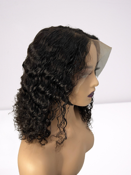 Deep Water Wave Human Hair Full Lace Wig Virgin Brazilian Hair Wig for Black Women Deep Curly Full Lace Human Hair Wig