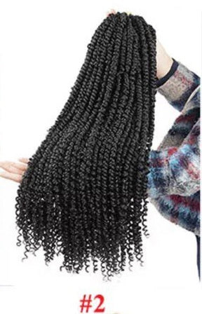 8 packs Pre-twisted Passion twist Crochet hair 22 inches braiding hair for butterfly Loc Natural black water wave crochet Passion Twist Hair