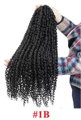 8 packs Pre-twisted Passion twist Crochet hair 22 inches braiding hair for butterfly Loc Natural black water wave crochet Passion Twist Hair
